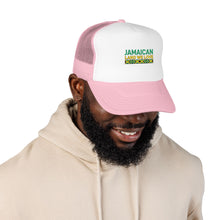 Load image into Gallery viewer, Jamaican Land We Love Embroidered Trucker Hat
