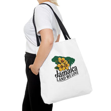 Load image into Gallery viewer, Jamaica Land We Love Tote Bag — Floral Island Map Beach Market Tote
