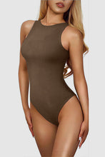 Load image into Gallery viewer, Round Neck Sleeveless Active Bodysuit
