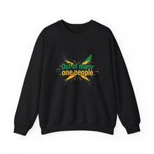 Load image into Gallery viewer, Out of Many One People Sweatshirt – Jamaican Flag Unity Crewneck
