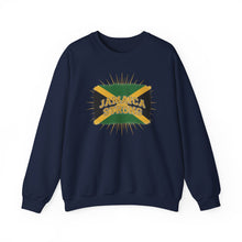 Load image into Gallery viewer, Jamaica Strong Crewneck Sweatshirt – Jamaican Flag Graphic
