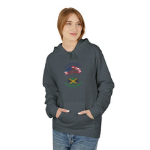 Load image into Gallery viewer, American Born Jamaican Roots Hoodie — USA &amp; Jamaican Flag Heritage Pullover
