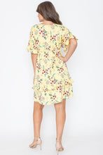 Load image into Gallery viewer, Cassia Floral V Neck Ruffle Dress
