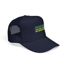 Load image into Gallery viewer, Jamaican Land We Love Embroidered Trucker Hat
