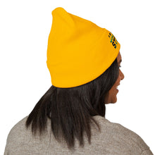 Load image into Gallery viewer, Jamaica Strong Embroidered Cuffed Beanie — Reggae Flag Knit Hat
