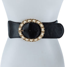 Load image into Gallery viewer, GOLD CIRCLE BUCKLE ELASTIC BAND BELT
