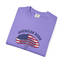 Load image into Gallery viewer, American Born Jamaican Roots T-Shirt — USA Flag Tree Graphic Tee
