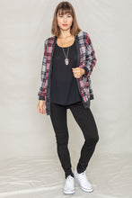 Load image into Gallery viewer, Dedra Knit Plaid Slouch Cardigan
