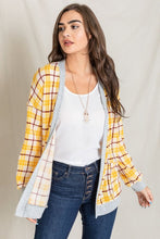 Load image into Gallery viewer, Dedra Knit Plaid Slouch Cardigan
