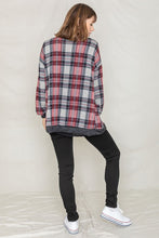 Load image into Gallery viewer, Dedra Knit Plaid Slouch Cardigan
