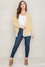 Load image into Gallery viewer, Dedra Knit Plaid Slouch Cardigan
