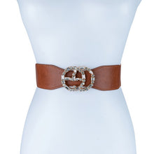 Load image into Gallery viewer, CHIC PU LEATHER RHINESTONE BUCKLE FASHION BELT
