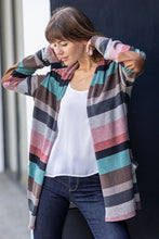 Load image into Gallery viewer, Suede Elbow Patch Open Cardigan with Pockets
