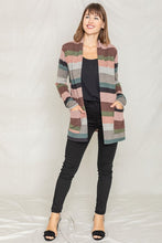 Load image into Gallery viewer, Suede Elbow Patch Open Cardigan with Pockets
