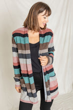 Load image into Gallery viewer, Suede Elbow Patch Open Cardigan with Pockets
