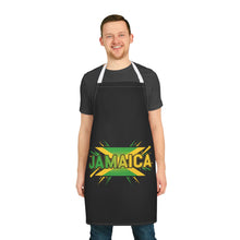 Load image into Gallery viewer, Jamaica Flag Apron — Caribbean Kitchen Chef Apron with Bold Jamaica Text

