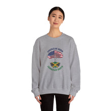 Load image into Gallery viewer, Crewneck Sweatshirt - "American Born Jamaican Roots" Flag Tree Design
