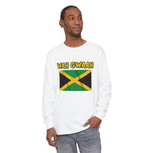 Load image into Gallery viewer, WAH GWAAN Jamaican Flag Long Sleeve Tee
