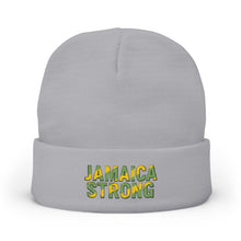 Load image into Gallery viewer, Jamaica Strong Knit Beanie — Embroidered Reggae Flag Winter Hat
