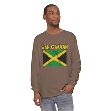 Load image into Gallery viewer, WAH GWAAN Jamaican Flag Long Sleeve Tee
