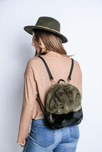 Load image into Gallery viewer, TWO TONED FURRY BACKPACK
