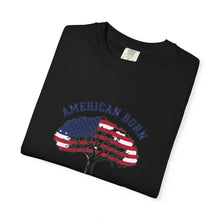Load image into Gallery viewer, American Born, Jamaican Roots T-Shirt — Flag Tree Graphic Tee
