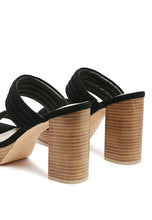 Load image into Gallery viewer, MILLE FEUX SUEDE SLIP-ON BLOCK HEELED SANDAL
