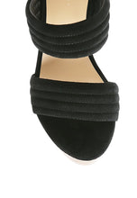 Load image into Gallery viewer, MILLE FEUX SUEDE SLIP-ON BLOCK HEELED SANDAL
