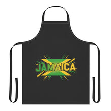 Load image into Gallery viewer, Jamaica Flag Apron — Caribbean Kitchen Chef Apron with Bold Jamaica Text
