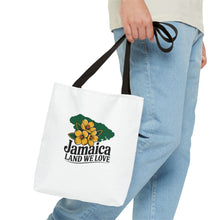 Load image into Gallery viewer, Jamaica Land We Love Tote Bag — Floral Island Map Beach Market Tote
