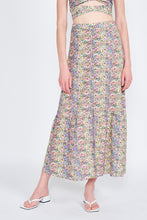 Load image into Gallery viewer, BUTTON UP FLORAL MAXI SKIRT
