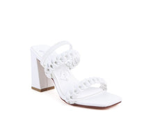 Load image into Gallery viewer, ARNIE BRAIDED BLOCK HEELED SLIDER SANDALS
