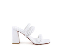 Load image into Gallery viewer, ARNIE BRAIDED BLOCK HEELED SLIDER SANDALS
