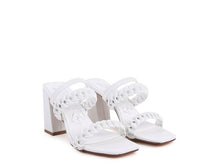 Load image into Gallery viewer, ARNIE BRAIDED BLOCK HEELED SLIDER SANDALS
