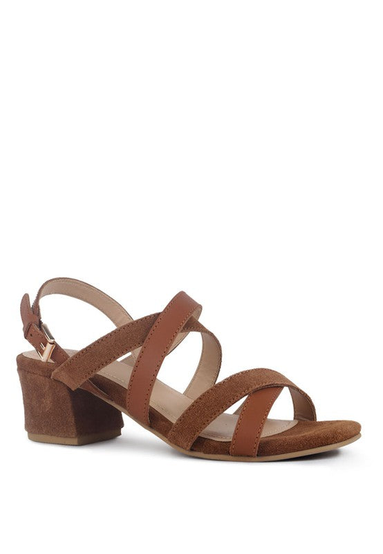 ASTRID BLOCK HEEL LEATHER SANDAL