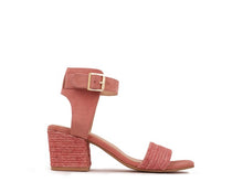 Load image into Gallery viewer, RAYNA BLUSH BRAIDED JUTE STRAP AND SUEDE SANDAL
