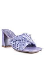 Load image into Gallery viewer, POUT PRO BRAIDED RAFFIA BLOCK SANDAL
