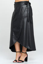 Load image into Gallery viewer, Faux Leather Maxi Wrap Skirt
