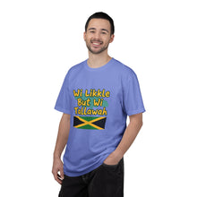 Load image into Gallery viewer, Jamaican Pride T-Shirt – "Wi Likkle But Wi Tallawah" Graphic Tee
