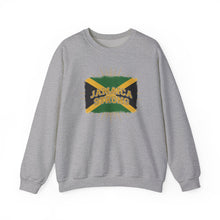 Load image into Gallery viewer, Jamaica Strong Crewneck Sweatshirt – Jamaican Flag Graphic
