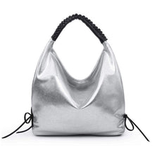 Load image into Gallery viewer, Women hobo bag metallic silver
