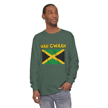 Load image into Gallery viewer, WAH GWAAN Jamaican Flag Long Sleeve Tee
