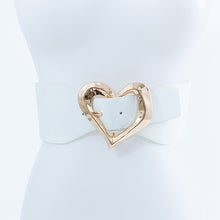 Load image into Gallery viewer, GOLD HEART SHAPED BUCKLE FASHION BELT
