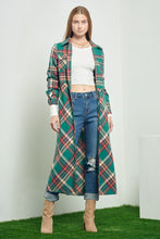 Load image into Gallery viewer, PLAID BELTED LONG SHIRT DRESS
