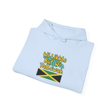 Load image into Gallery viewer, Jamaican Pride Hoodie – “Wi Likkle But Wi Tallawah” Flag Design
