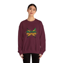 Load image into Gallery viewer, Out of Many One People Sweatshirt – Jamaican Flag Unity Crewneck
