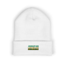 Load image into Gallery viewer, Jamaican Embroidered Cuffed Beanie — Reggae-Inspired Knit Hat
