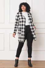 Load image into Gallery viewer, Long Buffalo Plaid Open Cardigan
