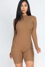 Load image into Gallery viewer, Mock Neck Ribbed Romper

