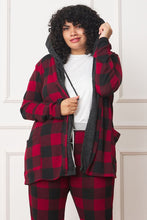 Load image into Gallery viewer, Buffalo Plaid Hooded Cardigan
